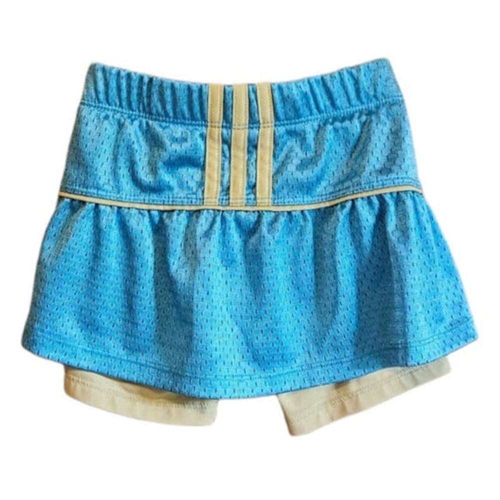 Adidas Skort Athletic Workout Running Blue Yellow Toddler Girl's Size 4T - Picture 4 of 4